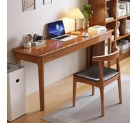 GLMGBP Escritorio de Madera de Roble 100% Macizo con Cajones de Almacenamiento, Diseño Moderno de Mediados de Siglo, Mesa de Estudio para Oficina en Casa, Dormitorio o Sala de Estar, 47 Pulgadas