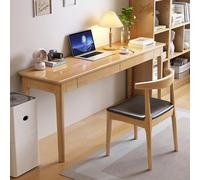GLMGBP Escritorio de Madera de Roble 100% Macizo con cajones de Almacenamiento, Escritorio Moderno de Mediados de Siglo, Escritorio de Madera Simple, Mesa de Estudio para Oficina en casa, dormito