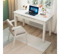GLMGBP Escritorio de Madera de Roble 100% Macizo: Mesa de Estudio pequeña con 2 cajones, Escritorio de Oficina en casa Sencillo y Moderno, Escritorio de computadora (47 Pulgadas, Blanco)