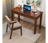 GLMGBP Escritorio de Madera de Roble 100% Macizo: Mesa de Estudio pequeña con 2 cajones, Escritorio de Oficina en casa Sencillo y Moderno, Escritorio de computadora (39 Pulgadas, Nogal)