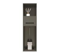 GLMGBP Estante Organizador Empotrado para Ducha, Papel higiénico, artículos de tocador, sin Azulejos, Ideal para Sala de Estar, Dormitorio, Hotel, Gris, 800 x 230 x 125 mm
