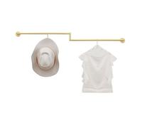 GLMGBP Perchero Dorado montado en la Pared, Soporte de exhibición para Tienda de Ropa Moderna, riel para Ropa, Perchero de Metal Multiusos con Barra para Colgar, Perchero para Guardar Ropa