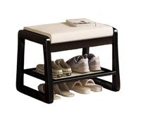 glmjyydslwx Banco Zapatero Madera Maciza con Asiento Acolchado y Zapatero, para 4 Pares de Zapatos, Carga Máx 80 kg, para Pasillo, Vestíbulo : 50/70x32x42CM