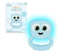 Glo Pals Sonajero iluminado, juguete sensorial para bebés que brilla en 7 colores divertidos, juguete de silicona suave para bebés, sonajero para bebés, Blair