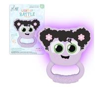 Glo Pals Sonajero iluminado, juguete sensorial para bebés que brilla en 7 colores divertidos, juguete de silicona suave para bebés, sonajero para bebés, Lumi