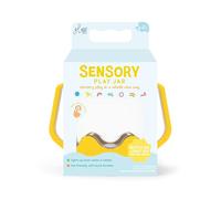 Glo Pals, Tarro para rellenos sensoriales, juego para niños a partir de 18 meses, ayuda al desarrollo sensorial y cognitivo, amarillo, 10 x 8 cm