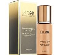 GLO24K Eye Serum con 24k de oro, fórmula antienvejecimiento con vitaminas y ácido hialurónico