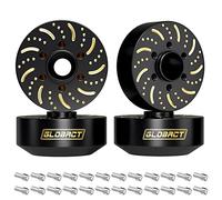 GLOBACT Juego de contrapeso extendido de latón negro de 432 g, cubo hexagonal extendido de 15 mm para Traxxas Trx4 Trx6 Axial SCX10 II III Redcat GEN7 GEN8 de 1.9 pulgadas y 2.2 pulgadas (4 piezas)