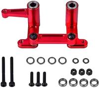 Globact Manivelas de dirección de aluminio, enlace de arrastre con rodamientos de bolas para Traxxas Slash 2WD / Rustler VXL/Ford F-150 / Bandit VXL, reemplaza la pieza 3743 (rojo)