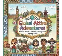 Global Attire Adventures: A World of Cute Costumes Coloring Book: Adorable Chibi Characters in Traditional Cultural Outfits from Around the World | Simple & Easy Coloring Book