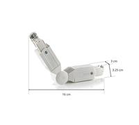 GLOBAL Conector angular para riel conductor de AT Noa, blanco