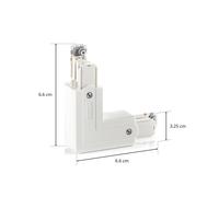 GLOBAL Conector de esquina Noa protector exterior blanco