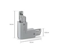 GLOBAL Conector de esquina Noa protector exterior, gris