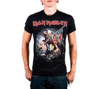 Global Design Concepts Camiseta Iron Maiden Trooper Camiseta Bandera Inglés Negro Negro XL