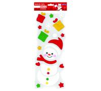 Global gift pegatinas de gel de navidad para ventana - feliz muñeco d