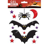 Global gift pegatinas de gel para halloween, diseño de murciélagos