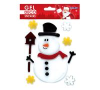 Global gift pegatinas de gel para ventanas de navidad - muñeco de nie