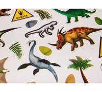 Global Gift Pegatinas - Dinosaurio - Acabado plateado