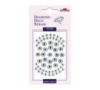 Global gift pegatinas strass - diamante - plata
