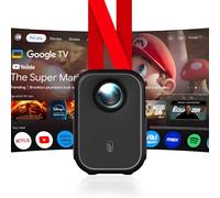 [Global Google TV] WUPRO Cinema G2 Proyector Inteligente, 200 Lúmenes ISO, Enfoque Automático 1080P, Multifuncional Mini Portátil para Cine en Casa/Exteriores