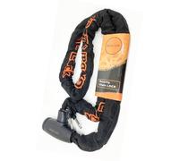 GLOBAL-LOCK - Candado de Cadena de Alta Seguridad (8mm x 120 cm) | Cadena Antirrobo para Bicicleta, Moto o Scooter | Aleación de Acero y Eslabones Cementados | Candado con Llave y Funda de Nylon