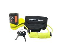 Global-Lock City Candado Disco Universal Antirrobo Scooter ø 5,5mm Bloqueo de seguridad + Cable reminder + Funda