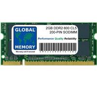 GLOBAL MEMORY 2GB DDR2 800MHz PC2-6400 200-PIN SODIMM Memoria RAM para Ordenador PORTÁTILES/NOTEBOOKS