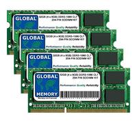 GLOBAL MEMORY 32GB (4 x 8GB) DDR3 1066MHz PC3-8500 SODIMM Memoria RAM Kit para Intel iMac 27 Pulgadas i5 2.66GHz/i7 2.8GHz (Finales DE 2009)