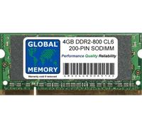 GLOBAL MEMORY 4GB DDR2 800MHz PC2-6400 200-PIN SODIMM Memoria RAM para Intel iMac PRINCIPIOS DE 2008 20 Pulgadas (2.4GHz, 2.66GHz) / 24 Pulgadas (2.8GHz, 3.06GHz)