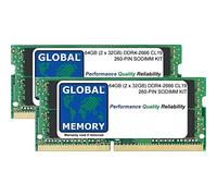GLOBAL MEMORY 64GB (2 x 32GB) DDR4 2666MHz PC4-21300 260-PIN SODIMM Memoria RAM Kit para 27 Pulgada Retina 5K iMac (2019)