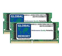 GLOBAL MEMORY 64GB (2 x 32GB) DDR4 3200MHz PC4-25600 260-PIN SODIMM Memoria RAM Kit para Ordenador PORTÁTILES/NOTEBOOKS