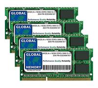 GLOBAL MEMORY 64GB (4 x 16GB) DDR3 1866MHz PC3-14900 204-PIN SODIMM Memoria RAM Kit para Intel iMac 27 Pulgadas Retina 5K (Finales DE 2015)