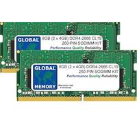 GLOBAL MEMORY 8GB (2 x 4GB) DDR4 2666MHz PC4-21300 260-PIN SODIMM Memoria RAM Kit para 27 Pulgada Retina 5K iMac (2019)