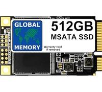 GLOBAL MEMORY Unidad de estado sólido MSATA (SSD) de 512 GB para ordenadores portátiles/escritorios/servidores/estaciones de trabajo/placas madre