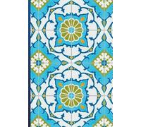 Global Mosaics Writing Journal - Tile Design from Cuba: 120-Page Lined Notebook | Vibrant Blue & White with Red Accents Pattern | Perfect for Journaling, Travel Diaries & Gifts
