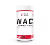 Global Nutricion NAC 600 mg N-Acetil Cisteína 200 Cápsulas | Alta pureza, fácil de tragar, toma diaria única y práctica, elaborado en España.
