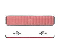 Global Parts Catadióptrico Rectangular Bihr Rojo