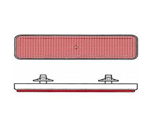 Global Parts Catadióptrico Rectangular Bihr Rojo
