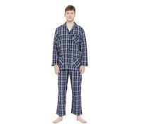 GLOBAL Pijamas Hombre Largos Pantalones Ropa de Dormir Conjunto de Algodón Pijama para Hombre con Bolsillos y Cordón,XXL