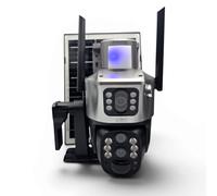 GLOBAL SEGURITY Cámara solar Wi-FI exterior GSS Ultra | Lente doble 8MP, Zoom 10X y PTZ