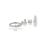 GLOBAL Set de suspensión riel trifásico Noa, 150cm blanco