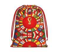 Global Soccer Nations - Bolsas de regalo con cordón para regalos de fiesta y bolsas de regalo con temática de fútbol