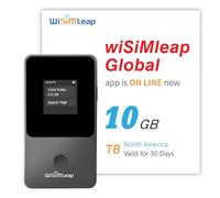 Global Travel Mobile Hotspot Device 4G Pocket Router No Roaming Fee Built-in SIM Card 150 Countrie Travel Portable WiFi Hotspot 10GB for North America