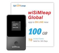 Global Travel Mobile Hotspot Device 4G Pocket Router No Roaming Fee Built-in SIM Card 150 Countries Travel Portable WiFi Hotspot 100GB for US