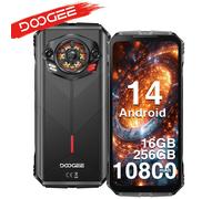 Global Version DOOGEE S Punk Rugged Phone LED Light Effect 6.58" 60Hz Display 6GB+256GB 34mm Large 6GB 256GB Black