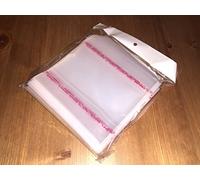 Globaldisc 100 Fundas Adhesivas CD/DVD/BLU-Ray,10 Micras de Grosor,Lisas,Solapa,Transparentes,Fabricadas en PP Polipropileno (Mejor Que PVC) y Resistentes. Sobres Plastico Mádori