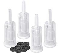 GLOBALDREAM Esclusas de Aire, 4 Piezas Airlock Esclusas de Plástico y 20 Piezas Arandelas de Silicona, Válvula Antirretorno de Escape de Sentido único para Preservar, Elaborar Cerveza, Hacer Vino