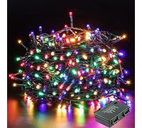 GlobaLink Guirnalda Luces Exterior e Interior, Cadena de Luces 40M 300LEDs IP44 Impermeable 8 Modos Iluminación, Función Memoria, Control Tiempo para Navidad Fiesta Boda Casa Patio Jardín-4 Colores