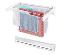 Globalmix Tendedero de Pared retráctil y Plegable - Tendedero de Pared Plegable para Interiores o Exteriores - Diseño Compacto Que Ahorra Espacio GH109