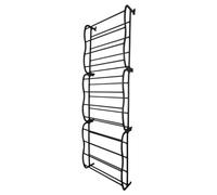 Globalmix - Zapatero detrás de la puerta 36 pares. Organizador de zapatos y zapatillas. Zapatero colgante. Plástico y metal Negro (Negro)